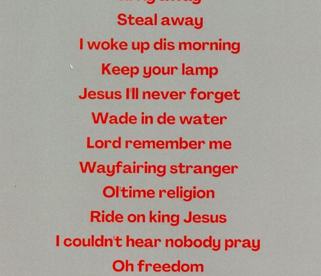 liste des chants gospel 7 juillet