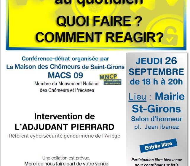 Flyer conférence Cybersécurité